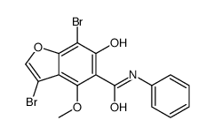 3,7-dibromo-6-hydroxy-4-methoxy-N-phenyl-1-benzofuran-5-carboxamide Structure