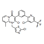 1-[(2-Chloro-5-thiazolyl)methyl]-3-[3-[3-chloro-5-(trifluoromethyl)-2-pyridyl]phenyl]-2-hydroxy-9-methyl-4-oxo-4H-pyrido[1,2-a]pyrimidinium Inner Salt Structure