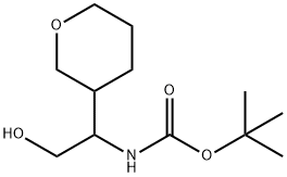 (2-羟基-1-(四氢-2H-吡喃-3-基)乙基)氨基甲酸叔丁酯结构式