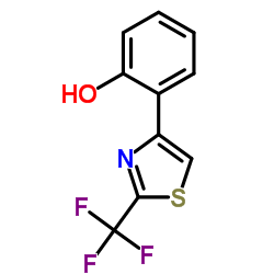 2-[2-(Trifluoromethyl)-1,3-thiazol-4-yl]phenol结构式