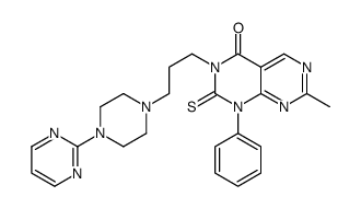 7-methyl-1-phenyl-3-[3-(4-pyrimidin-2-ylpiperazin-1-yl)propyl]-2-sulfanylidenepyrimido[4,5-d]pyrimidin-4-one Structure