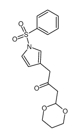 1-(1,3-dioxan-2-yl)-3-(1-phenylsulfonyl-3-pyrrolyl)-2-propenone结构式