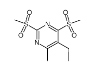 5-ethyl-4-methyl-2,6-bis(methylsulfonyl)pyrimidine结构式