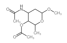 .alpha.-L-lyxo-Hexopyranoside, methyl 3- (acetylamino)-2,3, 6-trideoxy-, 4-acetate picture