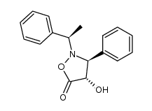 (3S,4S)-4-hydroxy-3-phenyl-N-(1-phenylethyl)isoxazolidinone Structure