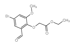 2-(4-溴-2-甲酰基-6-甲氧基苯氧基)乙酸乙酯结构式