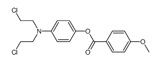 [4-[bis(2-chloroethyl)amino]phenyl] 4-methoxybenzoate结构式