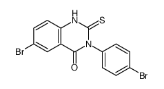 6-bromo-3-(4-bromo-phenyl)-2-thioxo-2,3-dihydro-1H-quinazolin-4-one Structure