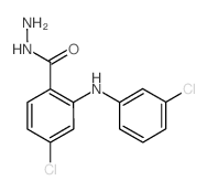 Benzoic acid,4-chloro-2-[(3-chlorophenyl)amino]-, hydrazide结构式