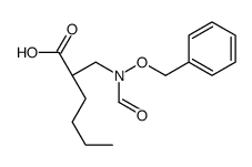 (2R)-2-[[formyl(phenylmethoxy)amino]methyl]hexanoic acid结构式