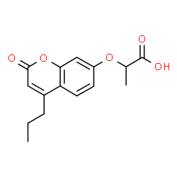 2-[(2-Oxo-4-propyl-2H-chromen-7-yl)oxy]-propanoic acid结构式