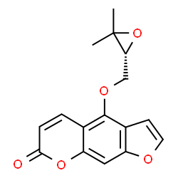 4-(3,3-Dimethyloxirane-2α-ylmethoxy)-7H-furo[3,2-g][1]benzopyran-7-one结构式