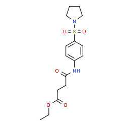 Ethyl 4-oxo-4-{[4-(1-pyrrolidinylsulfonyl)phenyl]amino}butanoate结构式