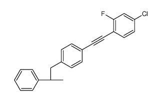 4-chloro-2-fluoro-1-[2-[4-[(2R)-2-phenylpropyl]phenyl]ethynyl]benzene结构式