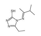 5-Ethyl-4-[(E)-(3-methyl-2-butanylidene)amino]-2,4-dihydro-3H-1,2 ,4-triazole-3-thione Structure