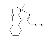 1-[bis(trimethylsilyl)methyl-cyclohexylamino]-2-diazonioethenolate Structure