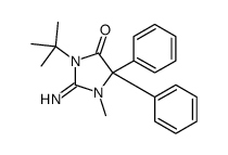 3-(1,1-Dimethylethyl)-2-imino-1-methyl-5,5-diphenyl-4-imidazolidinone Structure