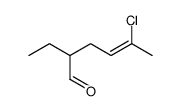 5-chloro-2-ethylhex-4-enal Structure