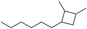 1-Hexyl-2,3-dimethylcyclobutane结构式