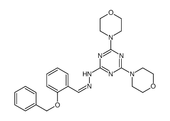 4,6-dimorpholin-4-yl-N-[(E)-(2-phenylmethoxyphenyl)methylideneamino]-1,3,5-triazin-2-amine Structure