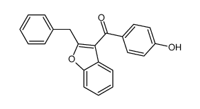 (2-benzyl-1-benzofuran-3-yl)-(4-hydroxyphenyl)methanone结构式