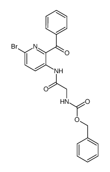 [(2-Benzoyl-6-bromo-pyridin-3-ylcarbamoyl)-methyl]-carbamic acid benzyl ester Structure