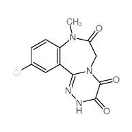 11-Chloro-8-methyl-2,8-dihydro(1,2,4)triazino(4,3-d)(1,4)benzodiazepine-3,4,7(6H)-trione Structure