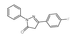 2,4-二氢-5-(4-氟苯基)-2-苯基-3H-吡唑-3-酮结构式