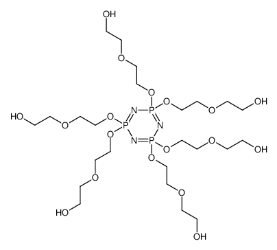 1,1,3,3,5,5-hexakis[2-[2-hydroxyethoxy]ethoxy]cyclotriphosphazene结构式