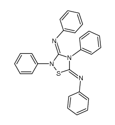 2,4-diphenyl-3,5-bis(phenylimino)-1,2,4-thiadiazolidine结构式