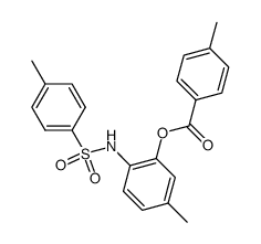 4-Methyl-benzoic acid 5-methyl-2-(toluene-4-sulfonylamino)-phenyl ester结构式