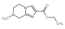 7-甲基-5,6,7,8-四氢咪唑并[1,2-a]吡嗪-2-羧酸乙酯结构式