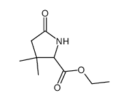 3,3-dimethyl-5-oxopyrrolidine-2-carboxylic acid ethyl ester结构式