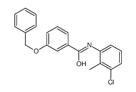 N-(3-chloro-2-methylphenyl)-3-phenylmethoxybenzamide结构式