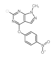 3-chloro-9-methyl-5-(4-nitrophenoxy)-2,4,8,9-tetrazabicyclo[4.3.0]nona-2,4,7,10-tetraene结构式