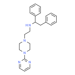 1-[2-[(1,2-Diphenylethyl)amino]ethyl]-4-(2-pyrimidinyl)piperazine structure