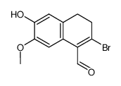 2-bromo-3,4-dihydro-6-hydroxy-7-methoxy-1-naphthaldehyde结构式