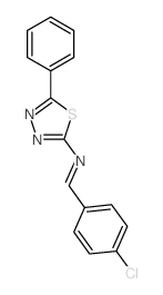 1-(4-chlorophenyl)-N-(5-phenyl-1,3,4-thiadiazol-2-yl)methanimine结构式