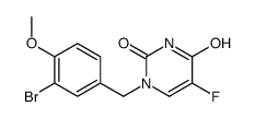 1-[(3-bromo-4-methoxyphenyl)methyl]-5-fluoropyrimidine-2,4-dione Structure