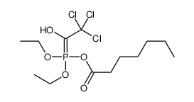 [2,2,2-Trichloro-1-(heptanoyloxy)ethyl]phosphonic acid diethyl ester结构式