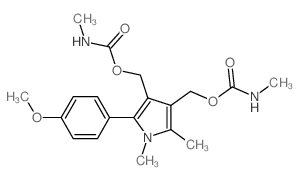 [5-(4-methoxyphenyl)-1,2-dimethyl-4-(methylcarbamoyloxymethyl)pyrrol-3-yl]methyl N-methylcarbamate结构式