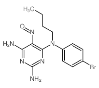 N4-(4-bromophenyl)-N4-butyl-5-nitroso-pyrimidine-2,4,6-triamine结构式