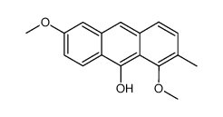 1.6-Dimethoxy-2-methyl-9-hydroxyanthracen Structure