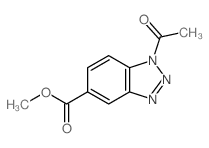 1H-Benzotriazole-5-carboxylicacid, 1-acetyl-, methyl ester结构式