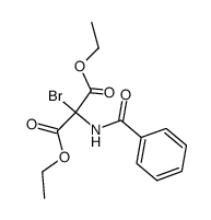 2-Benzoylamino-2-brommalonsaeure-diethylester Structure