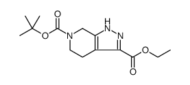 6-tert-butyl 3-ethyl 4,5-dihydro-2H-pyrazolo[3,4-c]pyridine-3,6(7H)-dicarboxylate structure