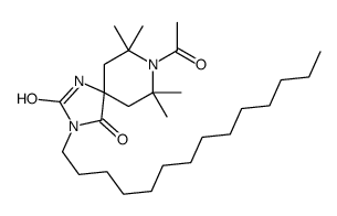 8-acetyl-3-tetradecyl-7,7,9,9-tetramethyl-1,3,8-triazaspiro[4.5]decane-2,4-dione structure