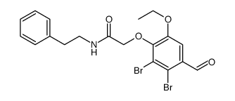 Acetamide, 2-(2,3-dibromo-6-ethoxy-4-formylphenoxy)-N-(2-phenylethyl) Structure