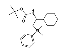 tert-butyl (R)-(1-cyclohexyl-2-(dimethyl(phenyl)silyl)ethyl)carbamate结构式