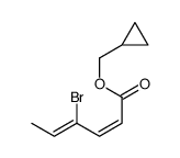 cyclopropylmethyl 4-bromohexa-2,4-dienoate结构式